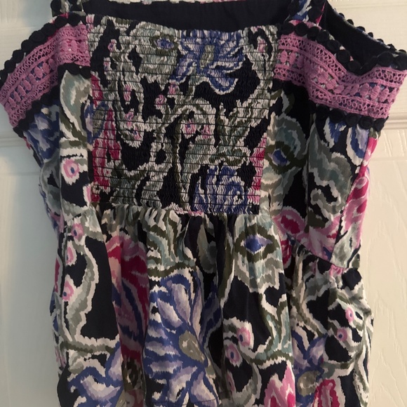 Loft multi color pattern sleeveless summer top, size M - Picture 4 of 7
